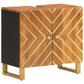 4 Piece Bathroom Cabinet Set Brown and Black Solid Wood Mango