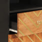 4 Piece Bathroom Cabinet Set Brown and Black Solid Wood Mango