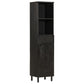 Bathroom Cabinet Set Black Solid mango wood Medium