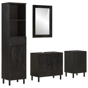 Bathroom Cabinet Set Black