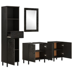 Bathroom Cabinet Set Black