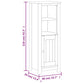3 Piece Bathroom Furniture Set BERG Black Solid Wood Pine