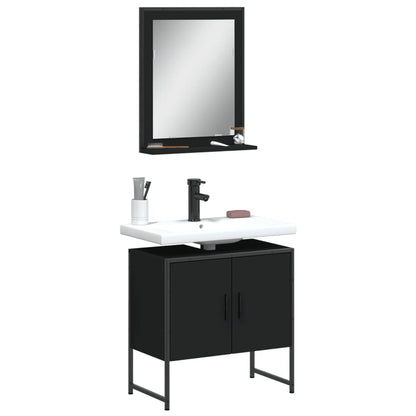 Bathroom Cabinet Set Black