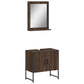 Bathroom Cabinet Set Brown Oak