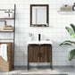 Bathroom Cabinet Set Brown Oak