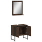 Bathroom Cabinet Set Brown Oak