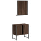 Bathroom Cabinet Set Brown Oak