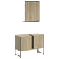 Bathroom Cabinet Set Sonoma Oak Engineered Wood