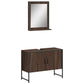 Bathroom Cabinet Set Brown Oak