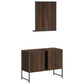 Bathroom Cabinet Set Brown Oak