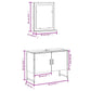 Bathroom Cabinet Set Brown Oak