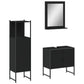 Bathroom Cabinet Set Black