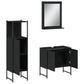 Bathroom Cabinet Set Black