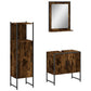 Bathroom Cabinet Set Smoked Oak