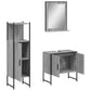 Bathroom Cabinet Set Grey sonoma Engineered wood Medium
