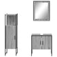 Bathroom Cabinet Set Grey sonoma Engineered wood Medium