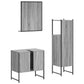 Bathroom Cabinet Set Grey sonoma Engineered wood Medium