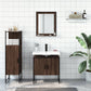 Bathroom Cabinet Set Brown Oak Engineered Wood Bathroom Cabinet Set