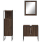 Bathroom Cabinet Set Brown Oak Engineered Wood Bathroom Cabinet Set
