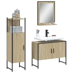 Bathroom Cabinet Set Sonoma Oak