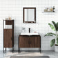 Bathroom Cabinet Set Brown Oak Engineered Wood Medium