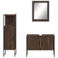 Bathroom Cabinet Set Brown Oak Engineered Wood Medium