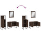 Bathroom Cabinet Set Brown Oak Engineered Wood Medium
