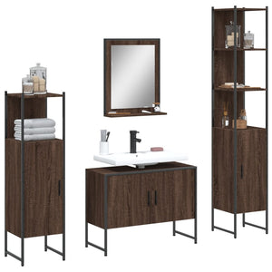Bathroom Cabinet Set Brown oak