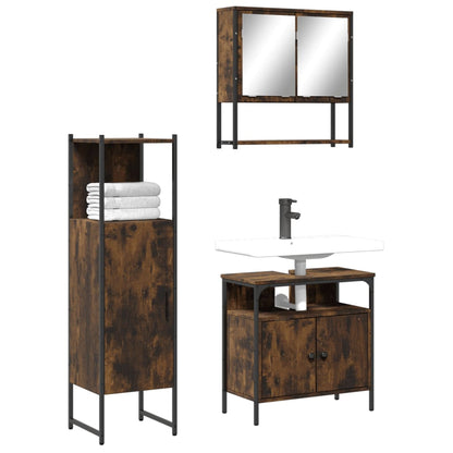 Bathroom Furniture Set Smoked Oak