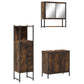 Bathroom Furniture Set Smoked Oak Engineered Wood Standard