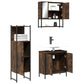 Bathroom Furniture Set Smoked Oak Engineered Wood Standard