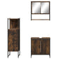 Bathroom Furniture Set Smoked Oak Engineered Wood Standard