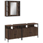 Bathroom Cabinet Set Brown Oak