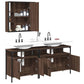 Bathroom Cabinet Set Brown Oak