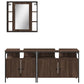 Bathroom Cabinet Set Brown Oak
