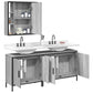 Bathroom Cabinet Set Grey Sonoma