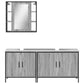 Bathroom Cabinet Set Grey Sonoma