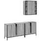 Bathroom Cabinet Set Grey Sonoma