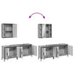 Bathroom Cabinet Set Grey Sonoma