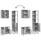 Bathroom Cabinet Set Grey Sonoma