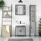 Bathroom Cabinet Set Gray sonoma