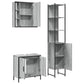 Bathroom Cabinet Set Gray sonoma