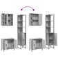 Bathroom Cabinet Set Gray sonoma