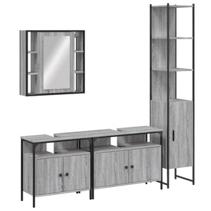 Bathroom Cabinet Set Grey sonoma