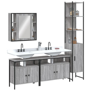 Bathroom Cabinet Set Grey sonoma