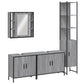 Bathroom Cabinet Set Grey sonoma