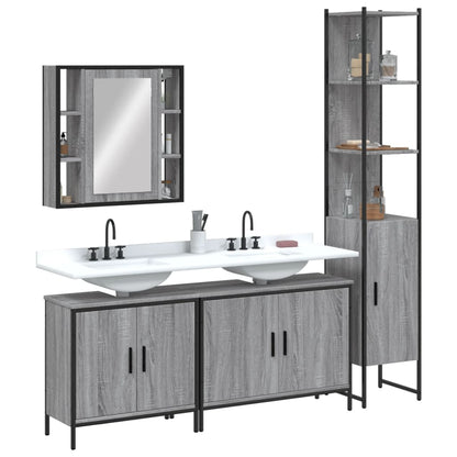 Bathroom Cabinet Set Grey sonoma