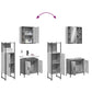 Bathroom Cabinet Set Gray Sonoma