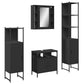 Bathroom Cabinet Set Black Engineered wood Large