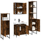 Bathroom Cabinet Set Smoked Oak